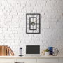Wallity November Reloj de pared decorativo de metal Negro
